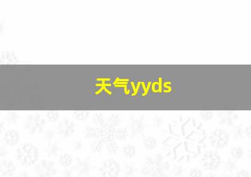 天气yyds