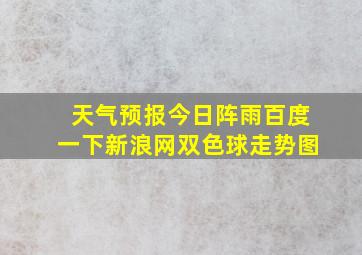 天气预报今日阵雨百度一下新浪网双色球走势图