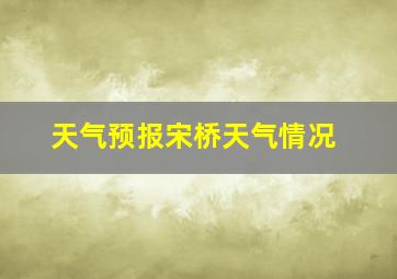 天气预报宋桥天气情况