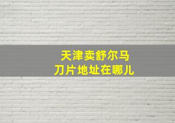 天津卖舒尔马刀片地址在哪儿