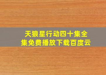 天狼星行动四十集全集免费播放下载百度云