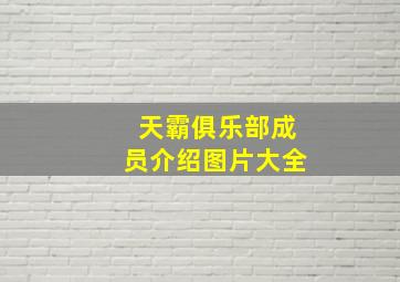 天霸俱乐部成员介绍图片大全