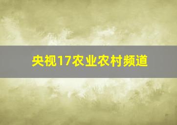 央视17农业农村频道