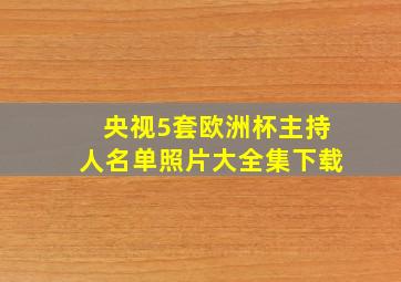 央视5套欧洲杯主持人名单照片大全集下载