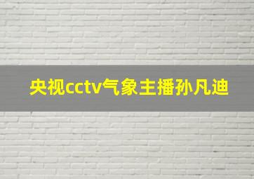 央视cctv气象主播孙凡迪