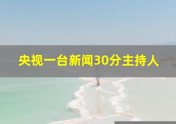 央视一台新闻30分主持人