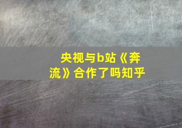 央视与b站《奔流》合作了吗知乎