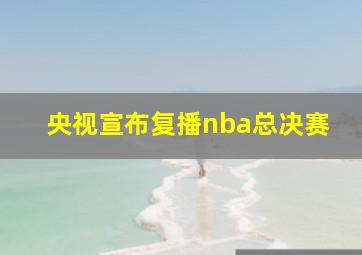 央视宣布复播nba总决赛