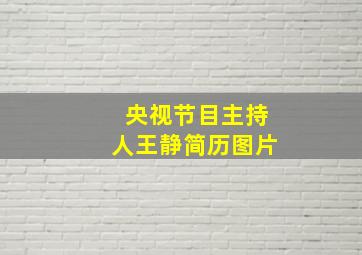 央视节目主持人王静简历图片