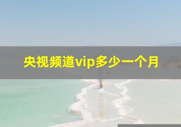 央视频道vip多少一个月