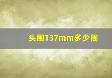 头围137mm多少周