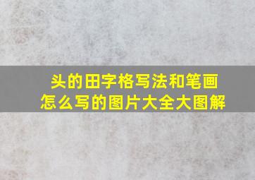 头的田字格写法和笔画怎么写的图片大全大图解