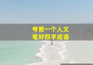 夸赞一个人文笔好四字成语