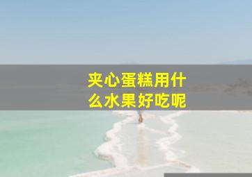 夹心蛋糕用什么水果好吃呢