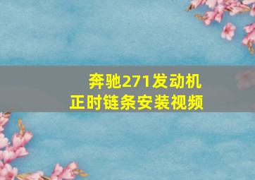 奔驰271发动机正时链条安装视频