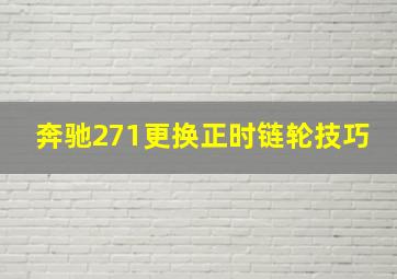 奔驰271更换正时链轮技巧