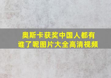 奥斯卡获奖中国人都有谁了呢图片大全高清视频