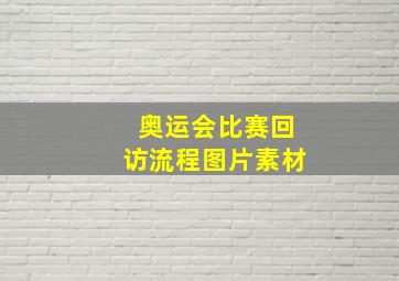 奥运会比赛回访流程图片素材