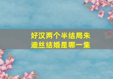 好汉两个半结局朱迪丝结婚是哪一集