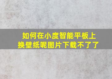 如何在小度智能平板上换壁纸呢图片下载不了了