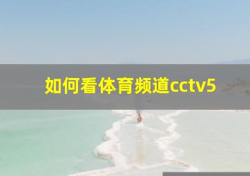 如何看体育频道cctv5