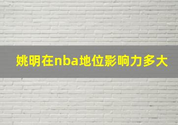 姚明在nba地位影响力多大