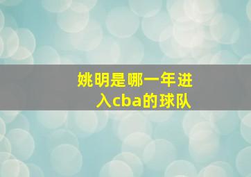 姚明是哪一年进入cba的球队