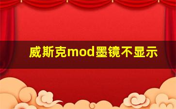 威斯克mod墨镜不显示