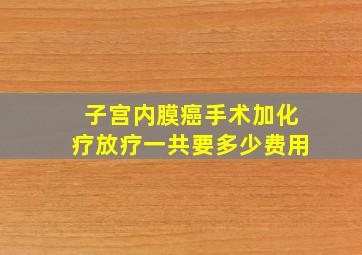 子宫内膜癌手术加化疗放疗一共要多少费用