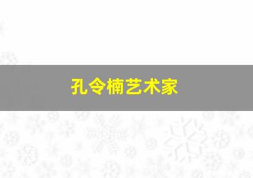 孔令楠艺术家