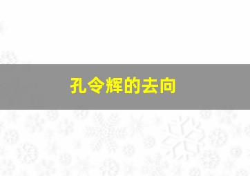 孔令辉的去向