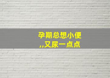 孕期总想小便,,又尿一点点