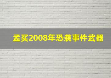 孟买2008年恐袭事件武器