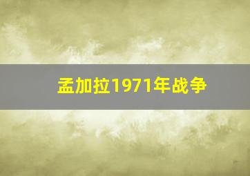 孟加拉1971年战争