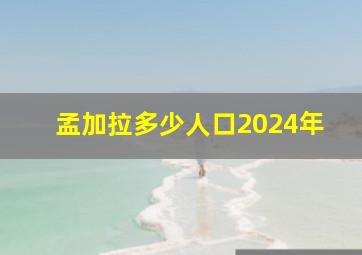 孟加拉多少人口2024年