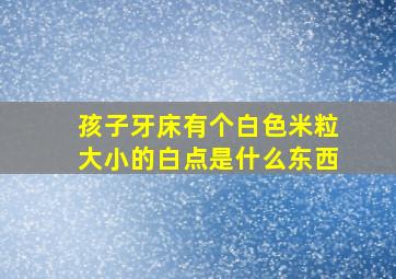 孩子牙床有个白色米粒大小的白点是什么东西