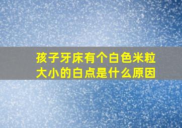 孩子牙床有个白色米粒大小的白点是什么原因