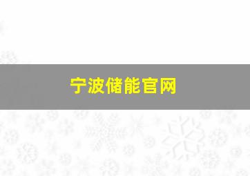 宁波储能官网