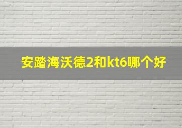 安踏海沃德2和kt6哪个好