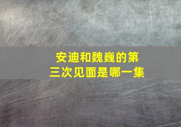 安迪和魏巍的第三次见面是哪一集