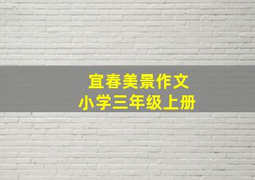 宜春美景作文小学三年级上册