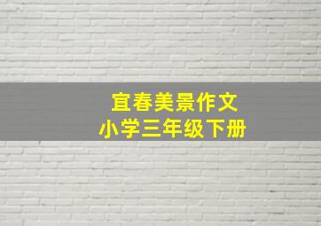 宜春美景作文小学三年级下册