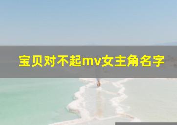 宝贝对不起mv女主角名字