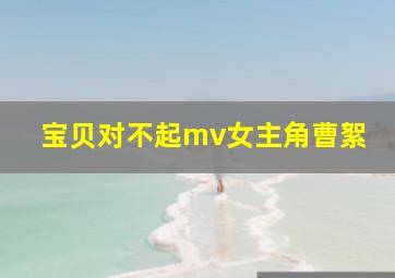 宝贝对不起mv女主角曹絮