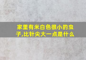 家里有米白色很小的虫子,比针尖大一点是什么