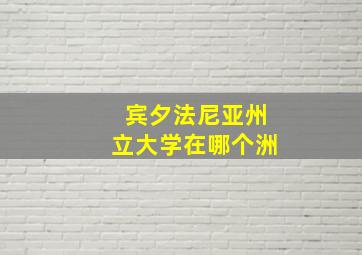 宾夕法尼亚州立大学在哪个洲