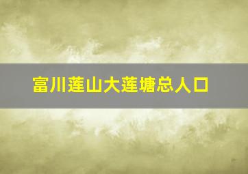 富川莲山大莲塘总人口