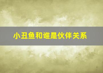 小丑鱼和谁是伙伴关系