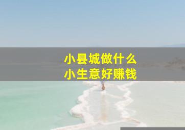 小县城做什么小生意好赚钱