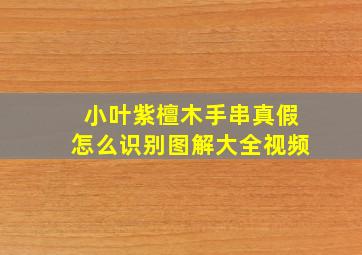 小叶紫檀木手串真假怎么识别图解大全视频